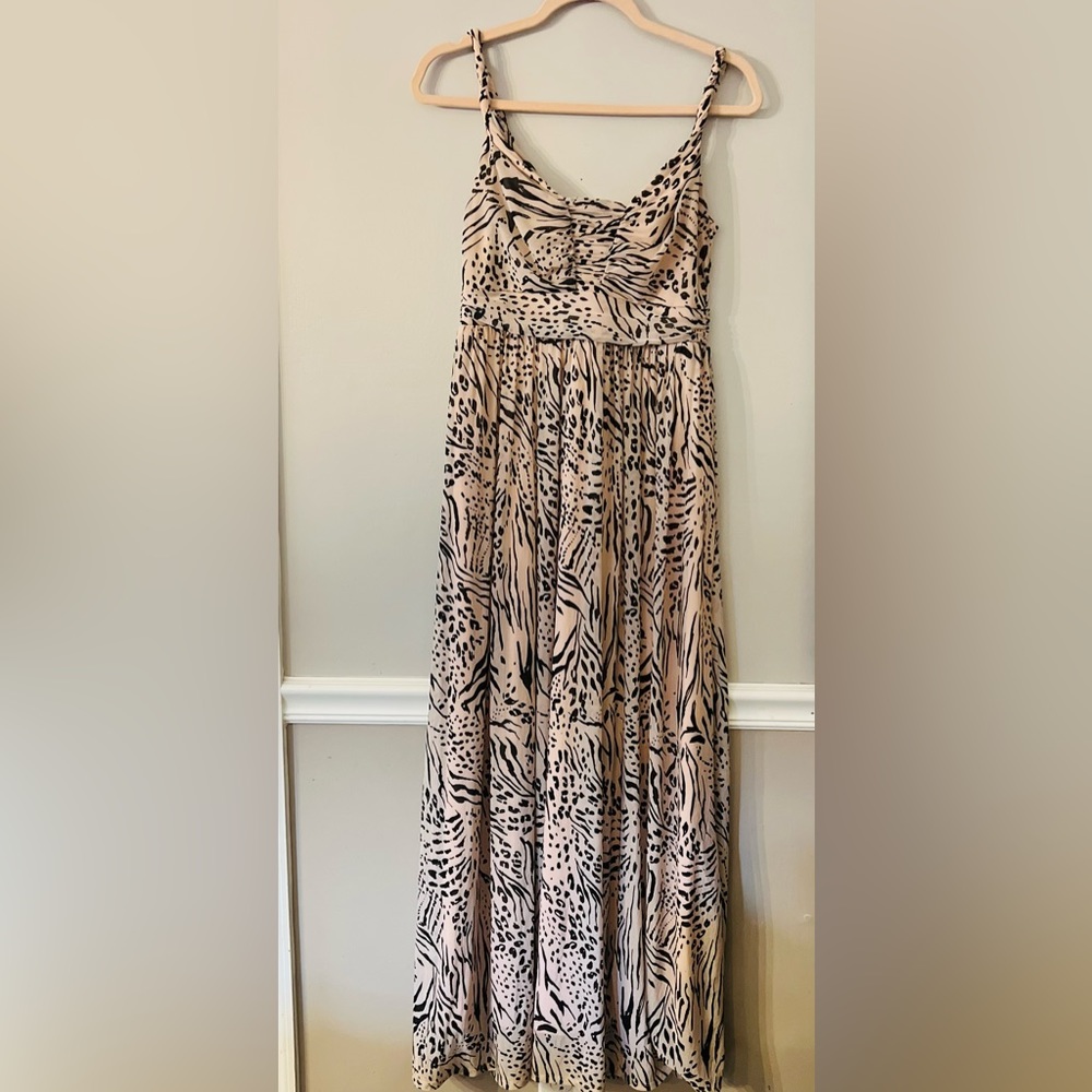 H&M Dresses | H&M Blush/Cream Zebra Maxi Sz S| Color: Black/Cream |